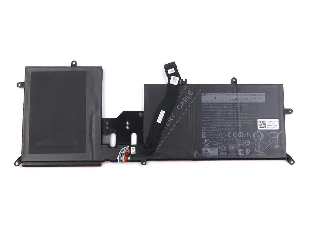 6334MAH Y9M6F M17 R2 Battery Batteries Genuine 11.4V Dell 76WH YM9KC Cable Alienware Laptop W/