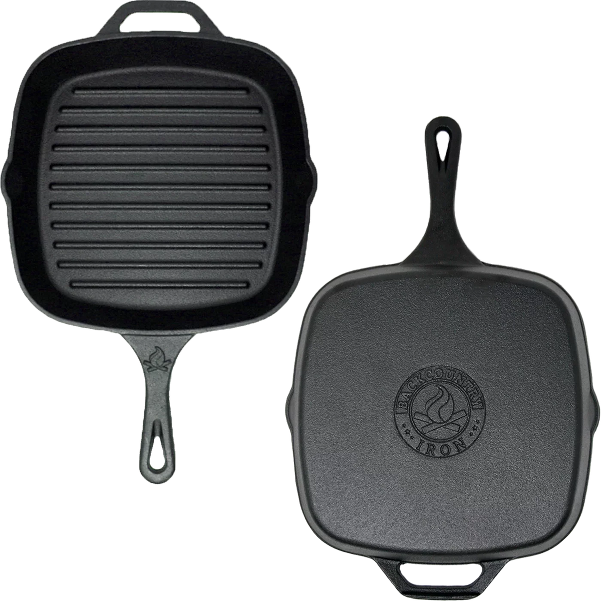 Medium Square Cast Grill Iron Inch 8 Pre-Seasoned Backcountry Pan Iron