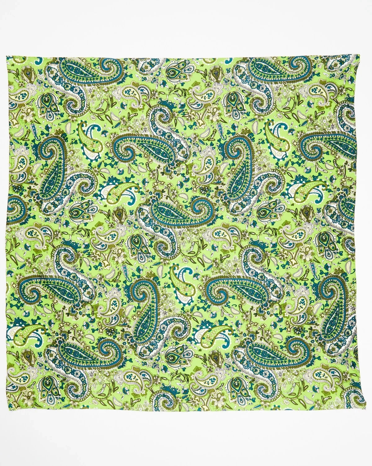 One & Paisley Silk F Men's Size Lime Rag Wild Western M