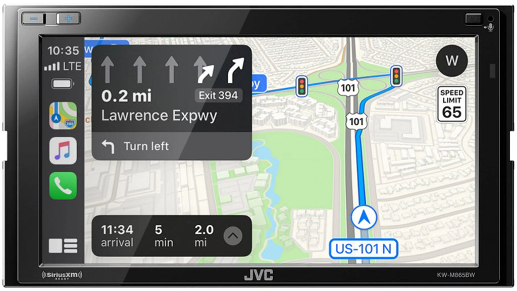 in-Dash Carplay, with 6.8-inch -M865BW Auto, Android Siriusxm All-Digital Mobile Receiver Media Apple and Ready Bluetooth, Double-Din
