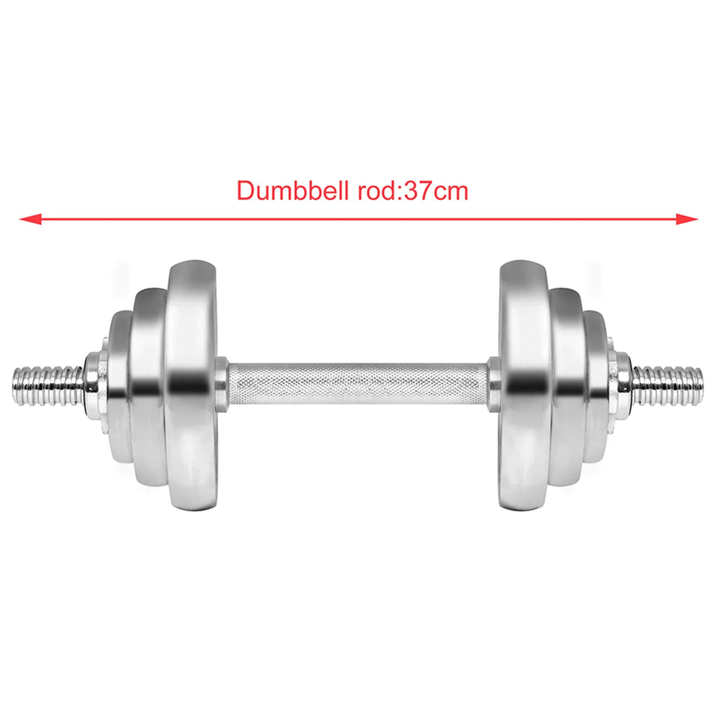 Household Weight Fitness Dumbbells Silver 66LB Dumbbell Gym Adjustable for Exercise, Set Barbells Detachable