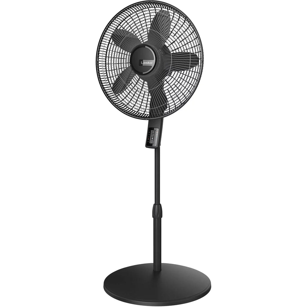 Blade Adjustable Remote Fan Elite Thermostat, Control and Collection Black Pedestal with Quiet Lasko