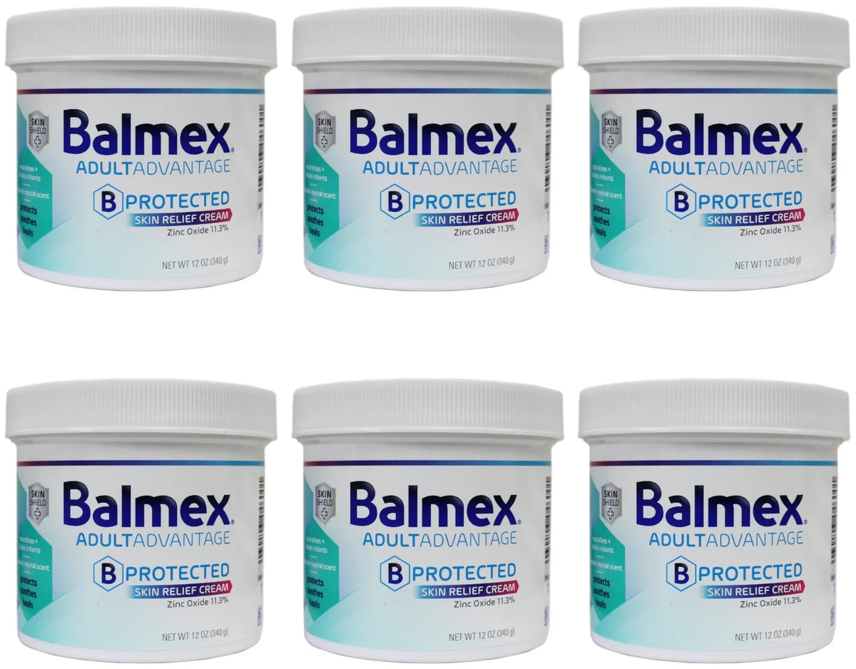 and Balmex Advantage Shield Adult B-Protected Technology 12oz Skin Soothe Skin, Relief Sensitive Protect to with - Heal Skin Cream,