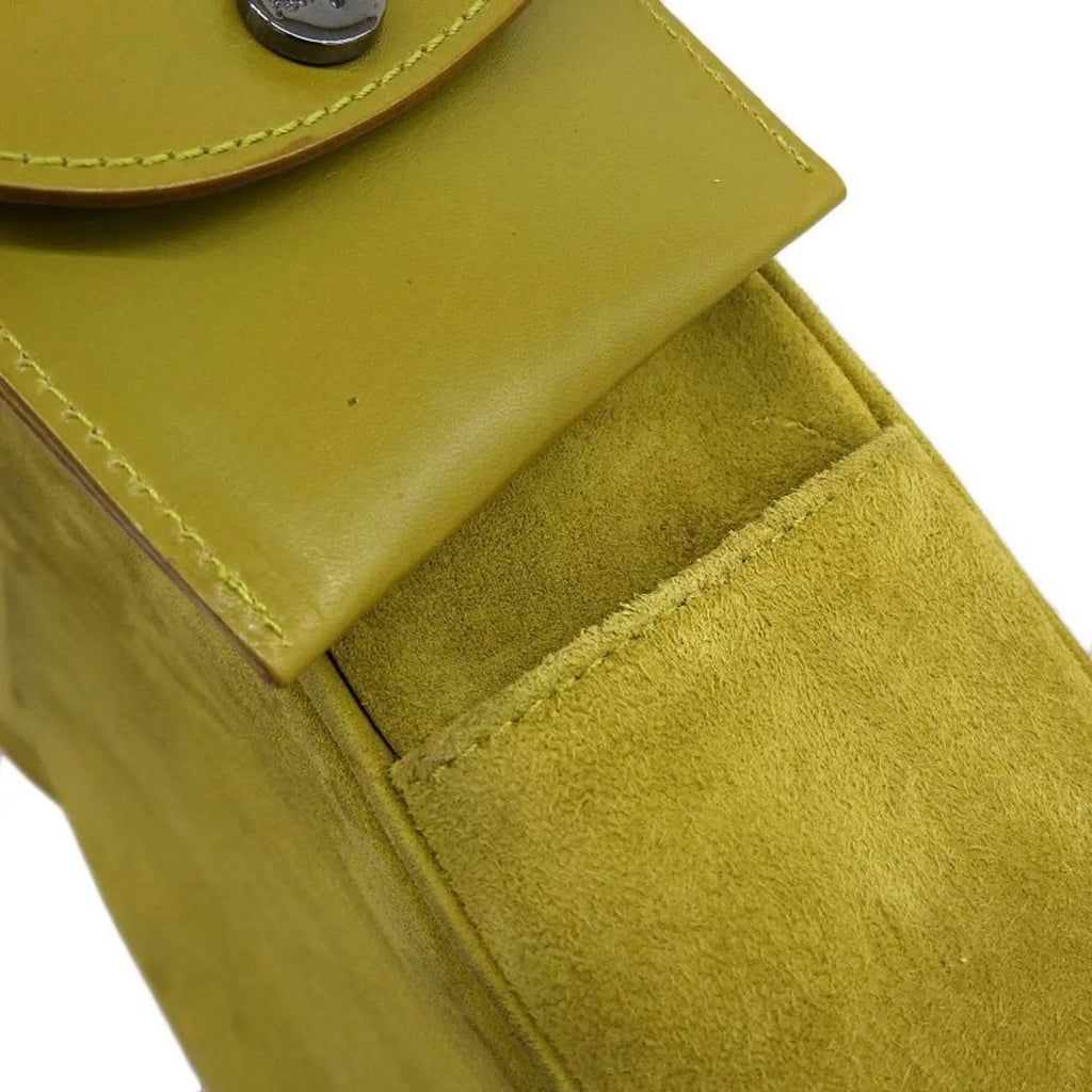 Salvatore BC217651 Ferragamo Bag Shoulder (Good) One Pre-Owned Gancini Green Suede