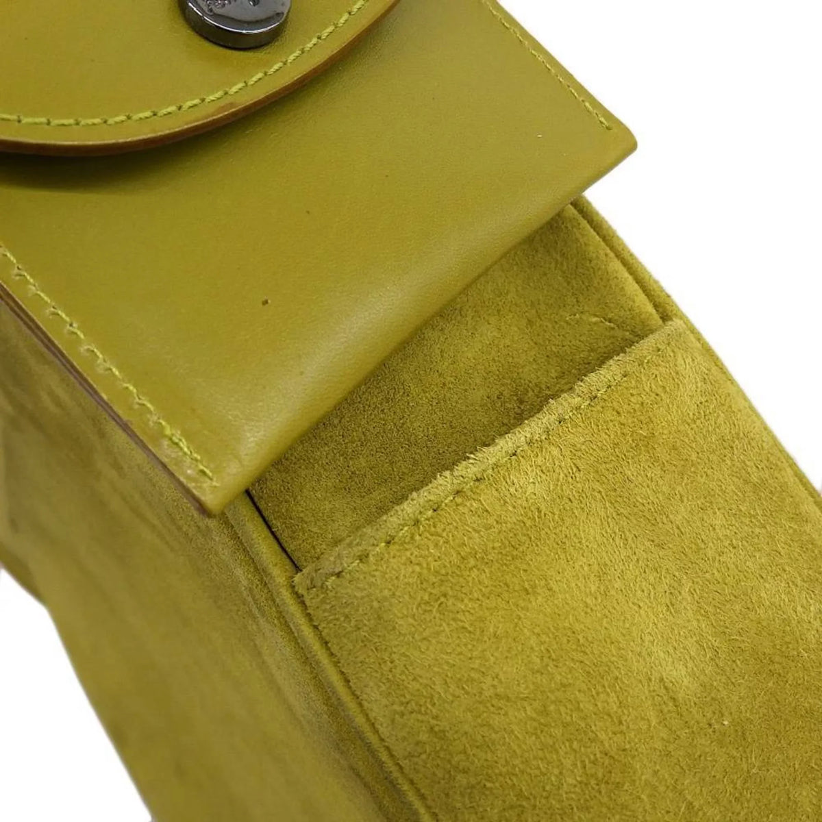 Salvatore BC217651 Ferragamo Bag Shoulder (Good) One Pre-Owned Gancini Green Suede