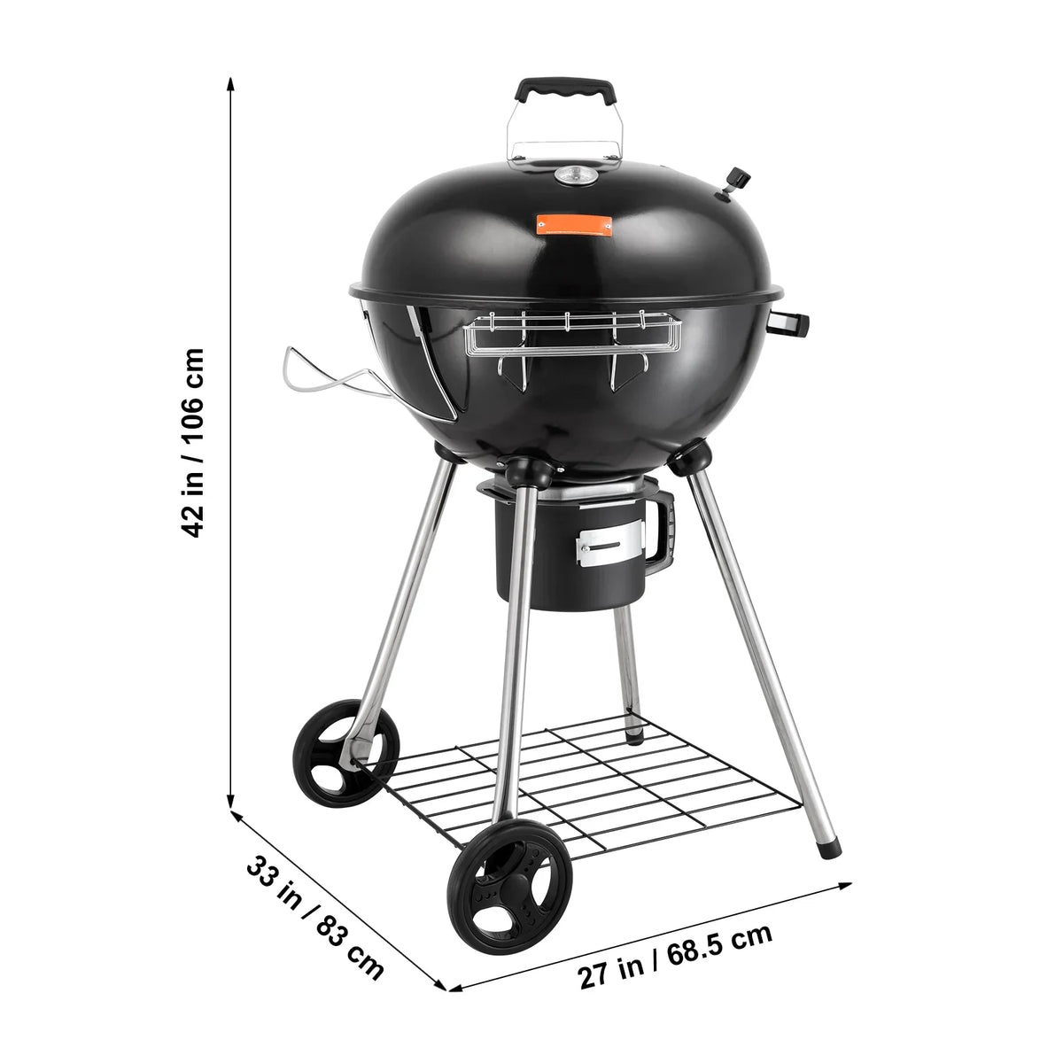 Grill inch Kettle Picnic Grill Propane Outdoor 22 Gas w/Shield, Barbecue Cooking, Kettle Grill Portable Patio Grills Charcoal Small & Steel Iron