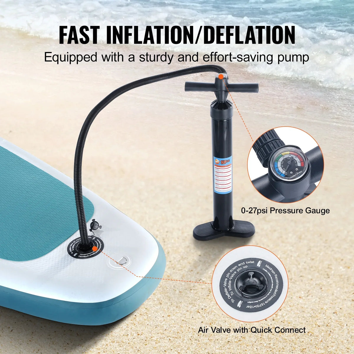 Board Board Stand Inflatable Up Seat Kayak 10 ft Accessory Paddle with