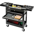 Black Top, Global Sliding Tool Industrial 2-Drawer 27" W/ Cart