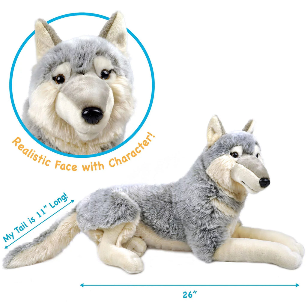 Stuffed Dog by Tiger Winry Plush Including Measurement) - Toys Tale Wolf (Not Animal - The Tail Inch 27