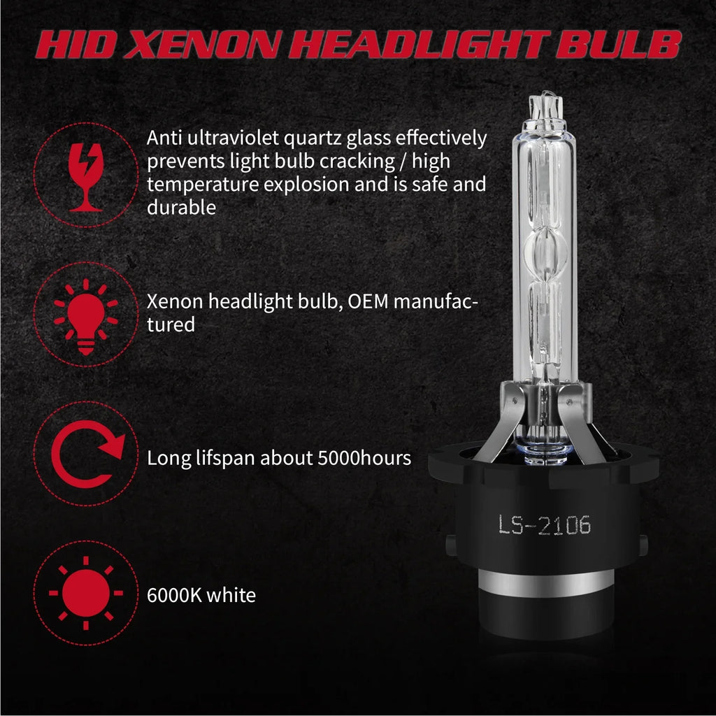 2013 Low Lexus 2012 2011 6000K for Hid 2010 2007 2014 Beam 2008 2X 2015 Bulbs Headlight ES350 2009 D4S White