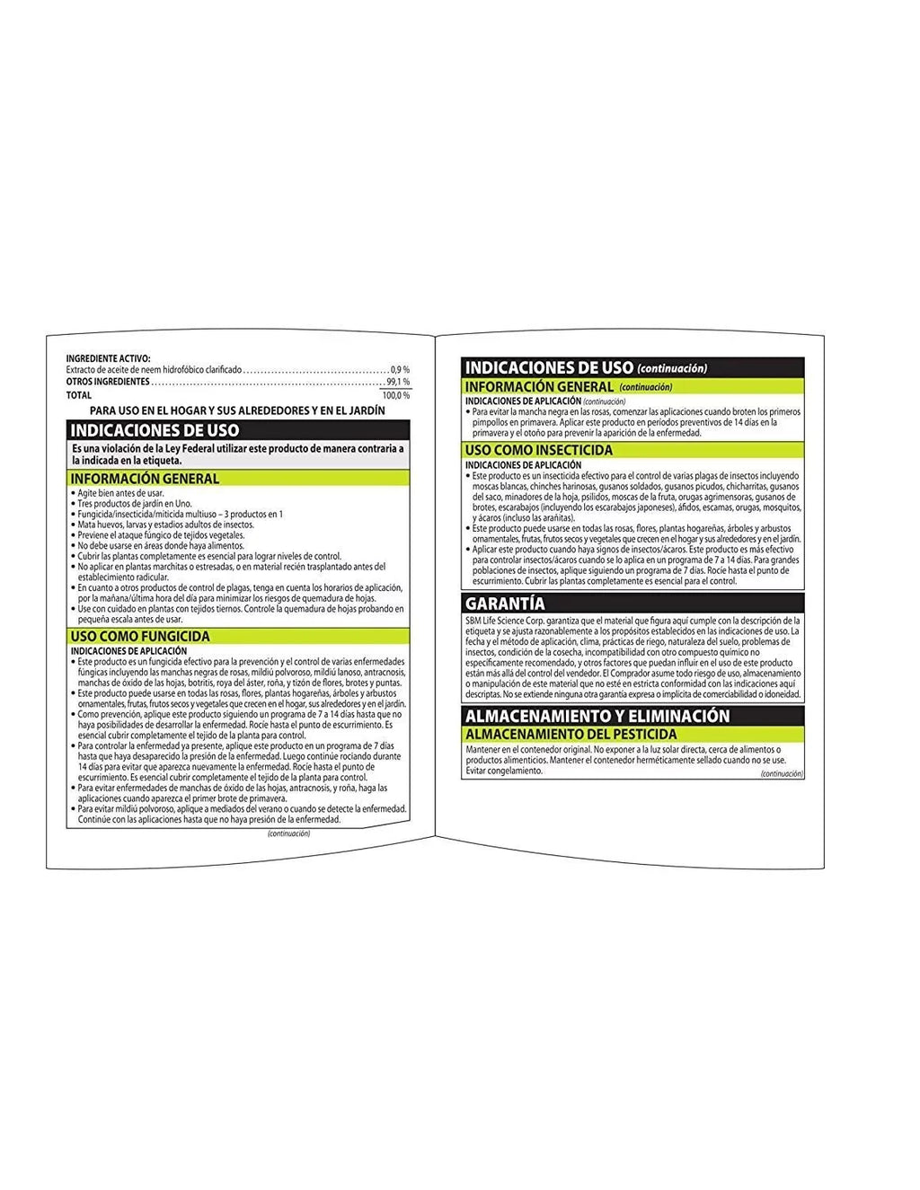 Oil Pack of and 2 24-Ounce, Pest Control, Natria Neem Ready-to-Use 706250A Disease