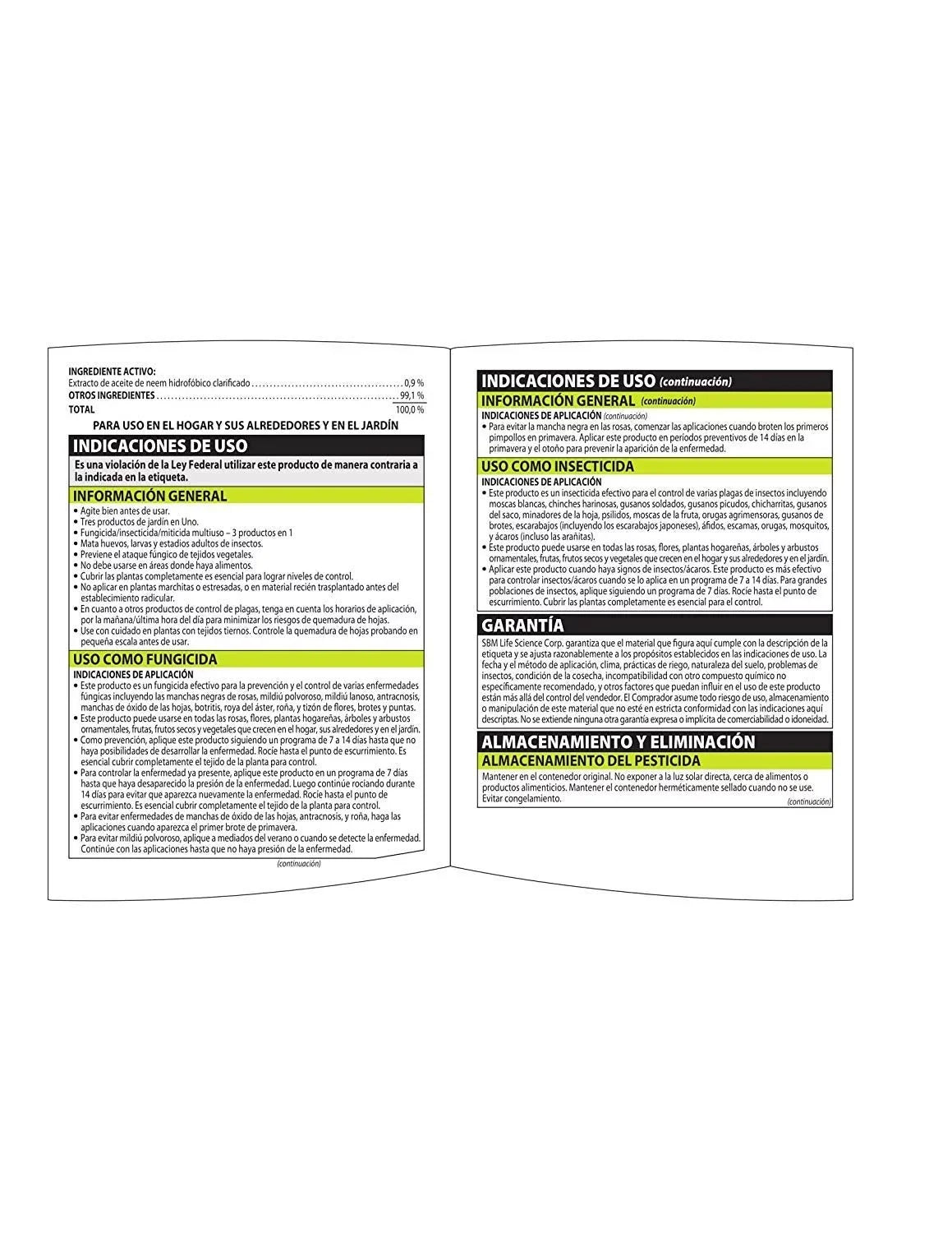 Oil Pack of and 2 24-Ounce, Pest Control, Natria Neem Ready-to-Use 706250A Disease