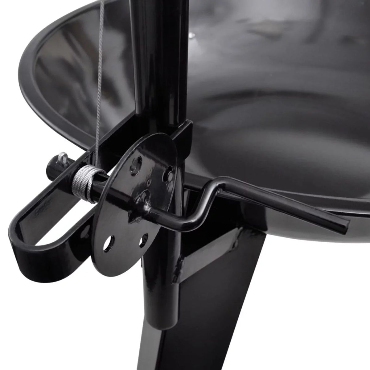 48.4 Party, Hiking, Hanging Cooking, Grilling, Picnic, Round Garden, x Stand Camping Stand x Grill Anself Barbecue for H) Charcoal Inches (Diameter with Plate Patio Steel 28.3 Smoking,