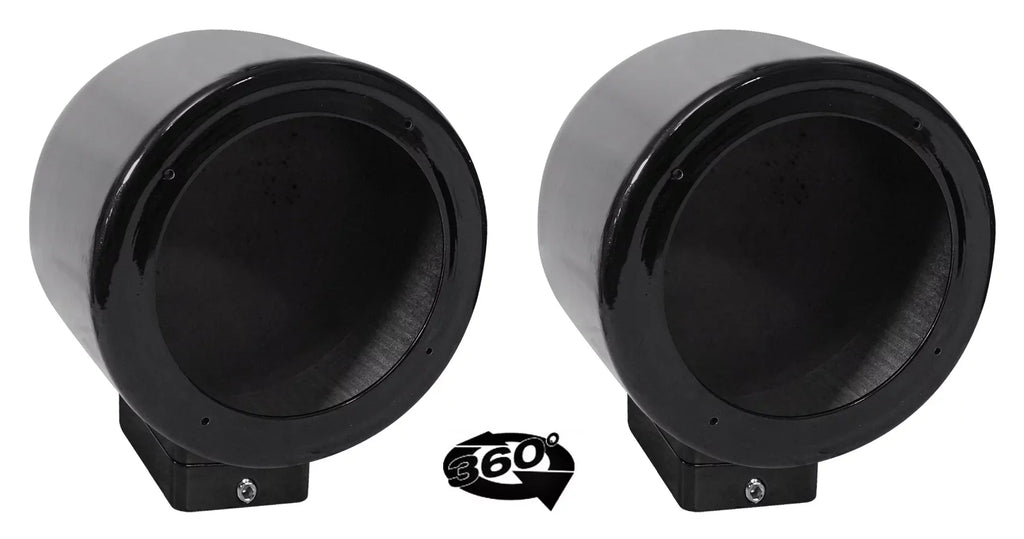 360° 5.25" Rockville Aluminum MAC525B Speaker Swivel Surface Black 2) Pods Mount