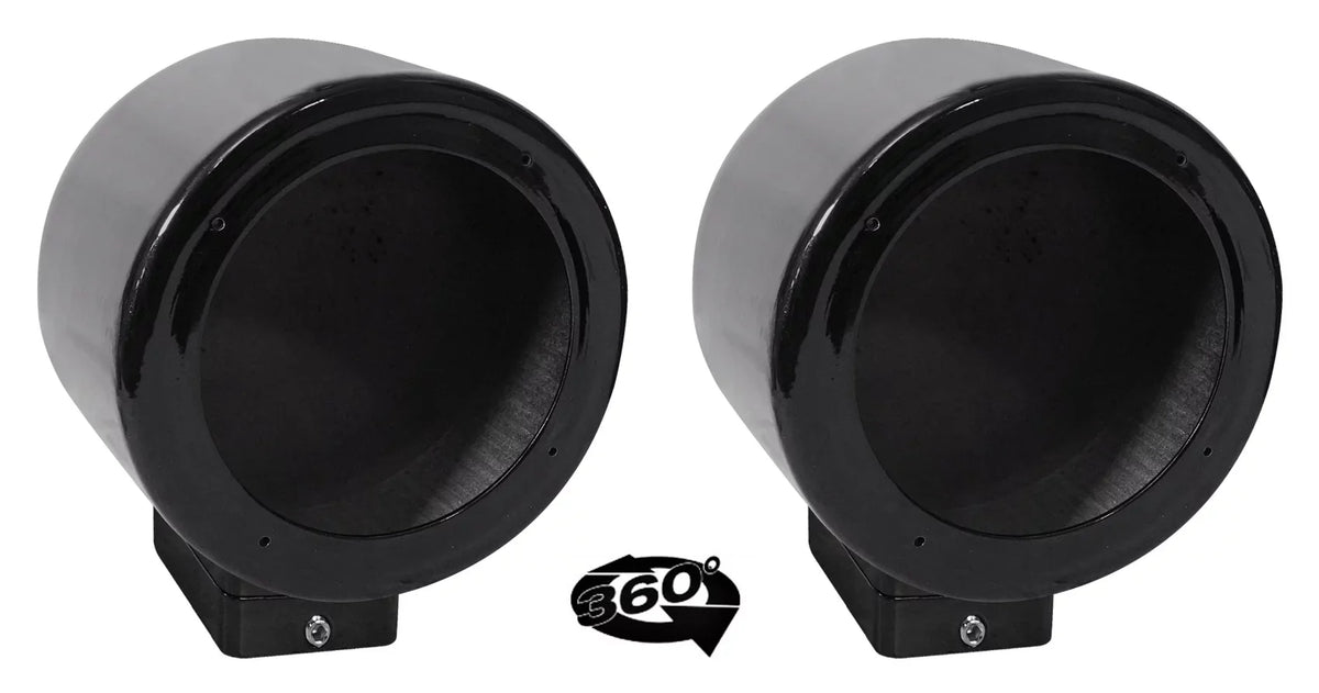 360° 5.25" Rockville Aluminum MAC525B Speaker Swivel Surface Black 2) Pods Mount