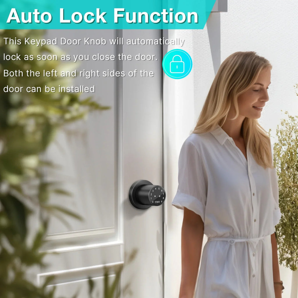 Door Electronic Code Lock Password Smart Digital Control Knob Keypad App
