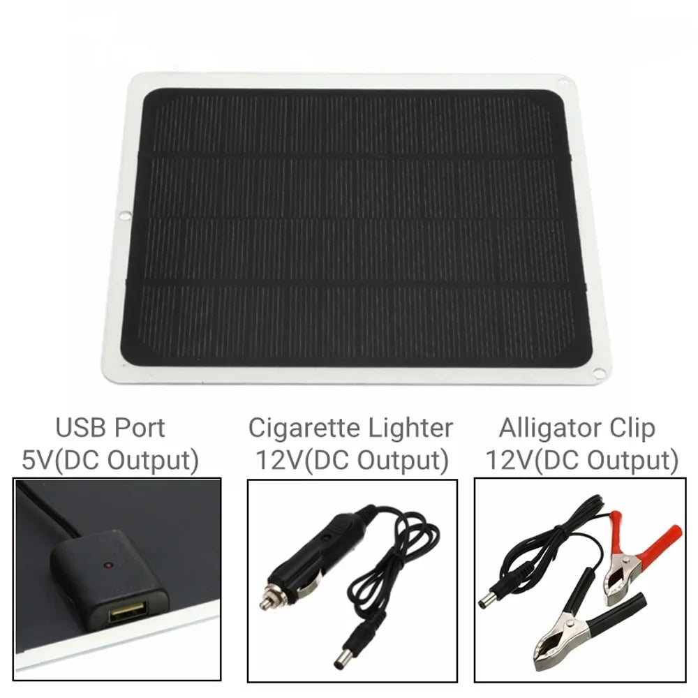 Hiking Solar Charging Panel Tool for Portable Silicon Monocrystalline - Aibecy Camping 20W