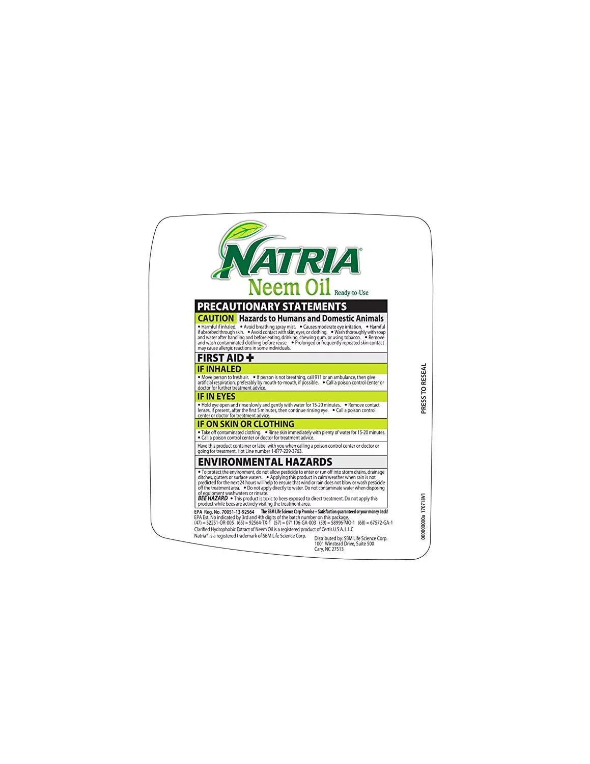 Oil Pack of and 2 24-Ounce, Pest Control, Natria Neem Ready-to-Use 706250A Disease