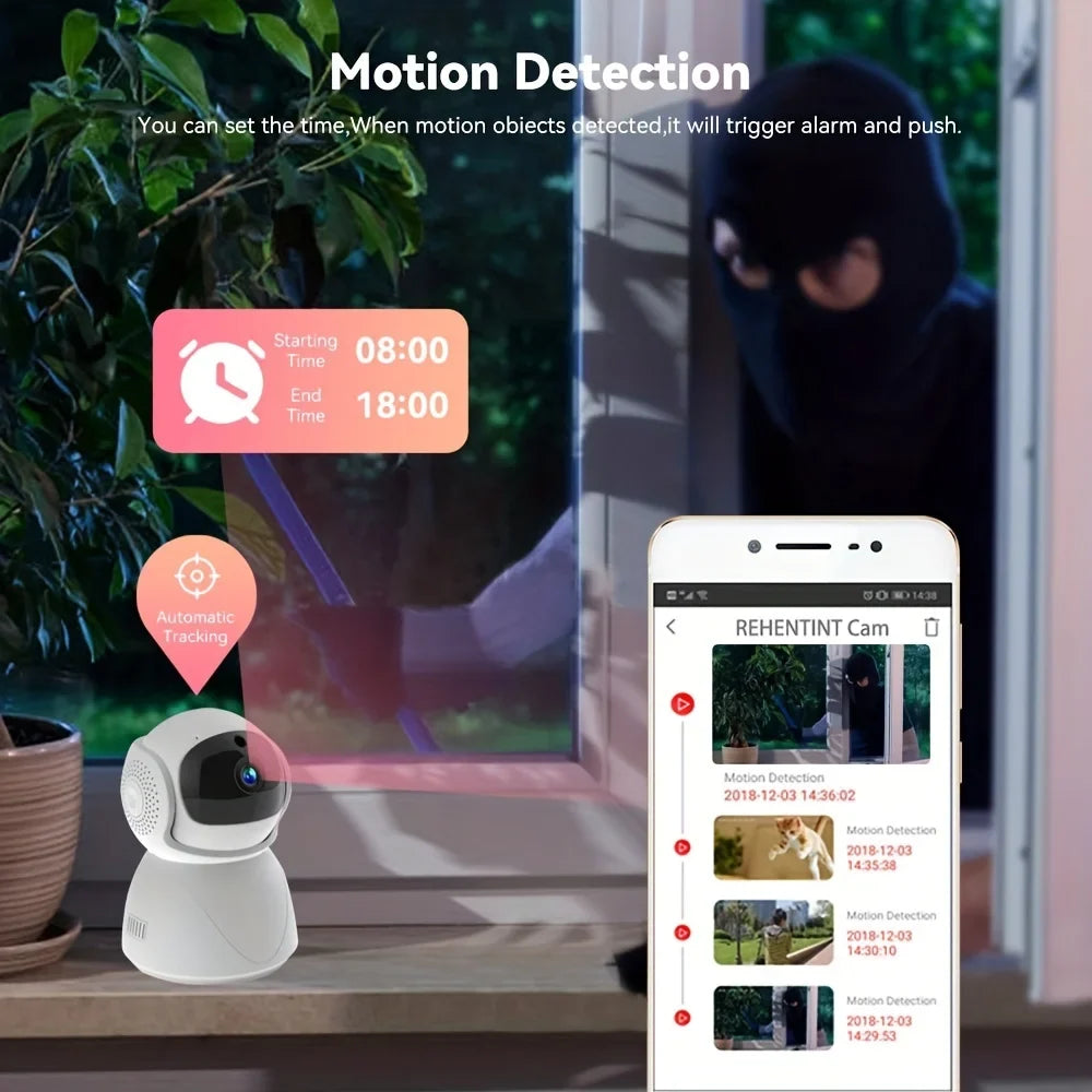 Wireless Baby Smart Camera Surveillance Tracking Monitor Camera Security Auto Protector