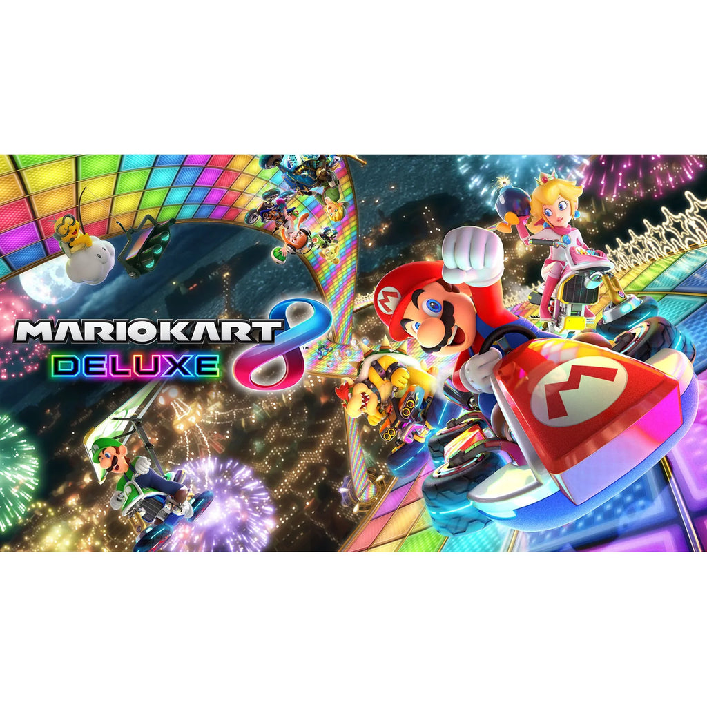 Months Game with Online Switch Nintendo Full 3 Membership Joy-Con Blue/Red Kart Switch Mario Nintendo | Bundle: Deluxe 8 Accessories | Mazepoly Console Neon Download