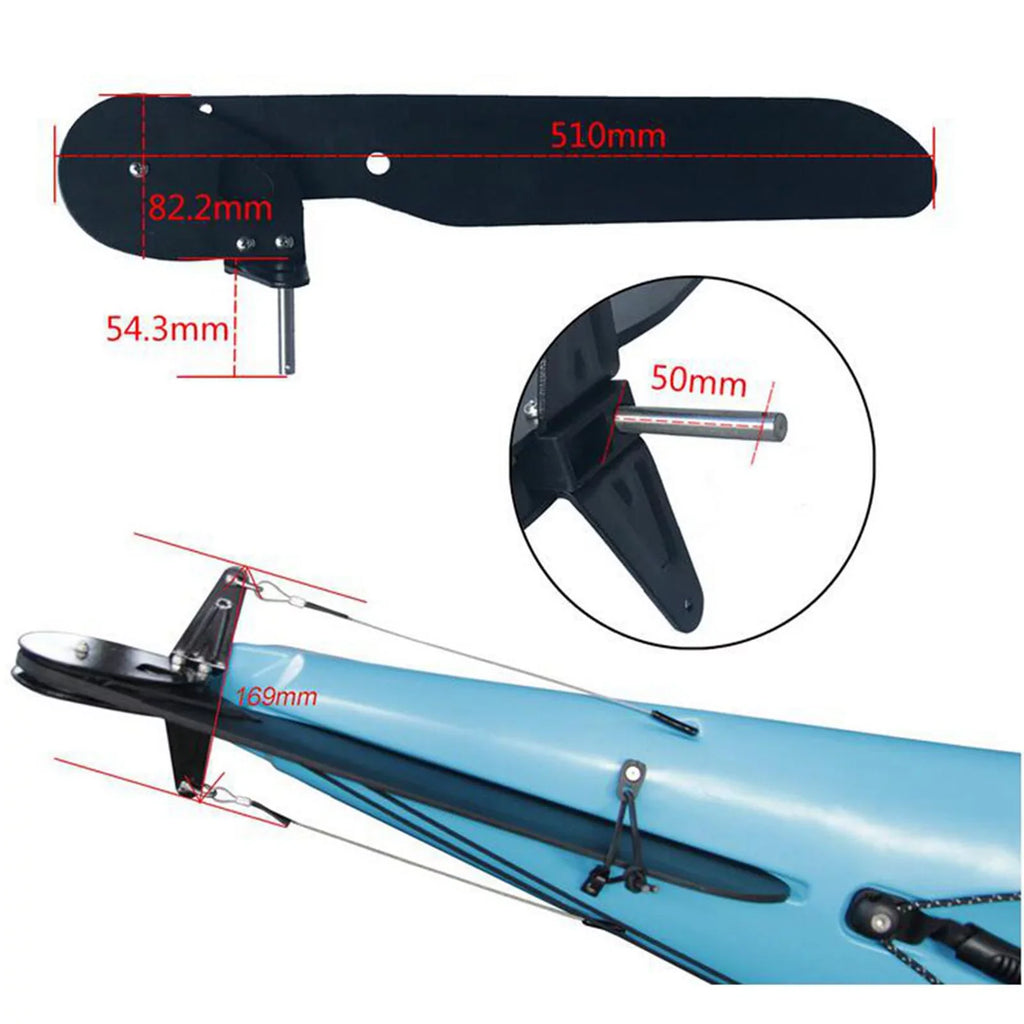 Nylon Rudder Kayak Parts Moisturecraft Control Accessories System Rudder, Vessel for Steering Kayak Canoe Foot Replacement Fishing