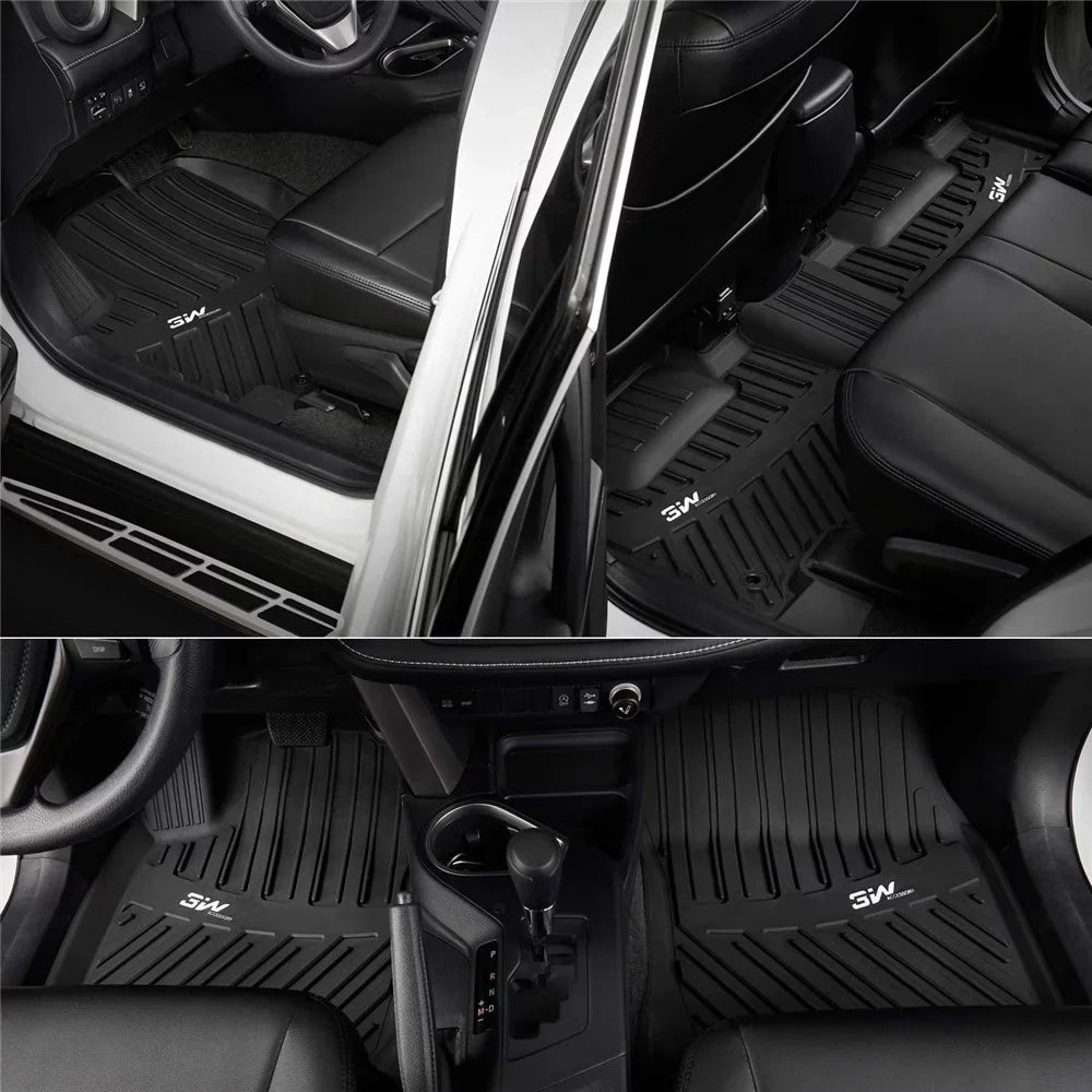 Floor Rear, Climatic and Protection 1st Subaru 2nd Forester 3W Liners Row Full Mats & Automotive Include 2019-2023 Custom Mats for All Black Floor Set Floor Front
