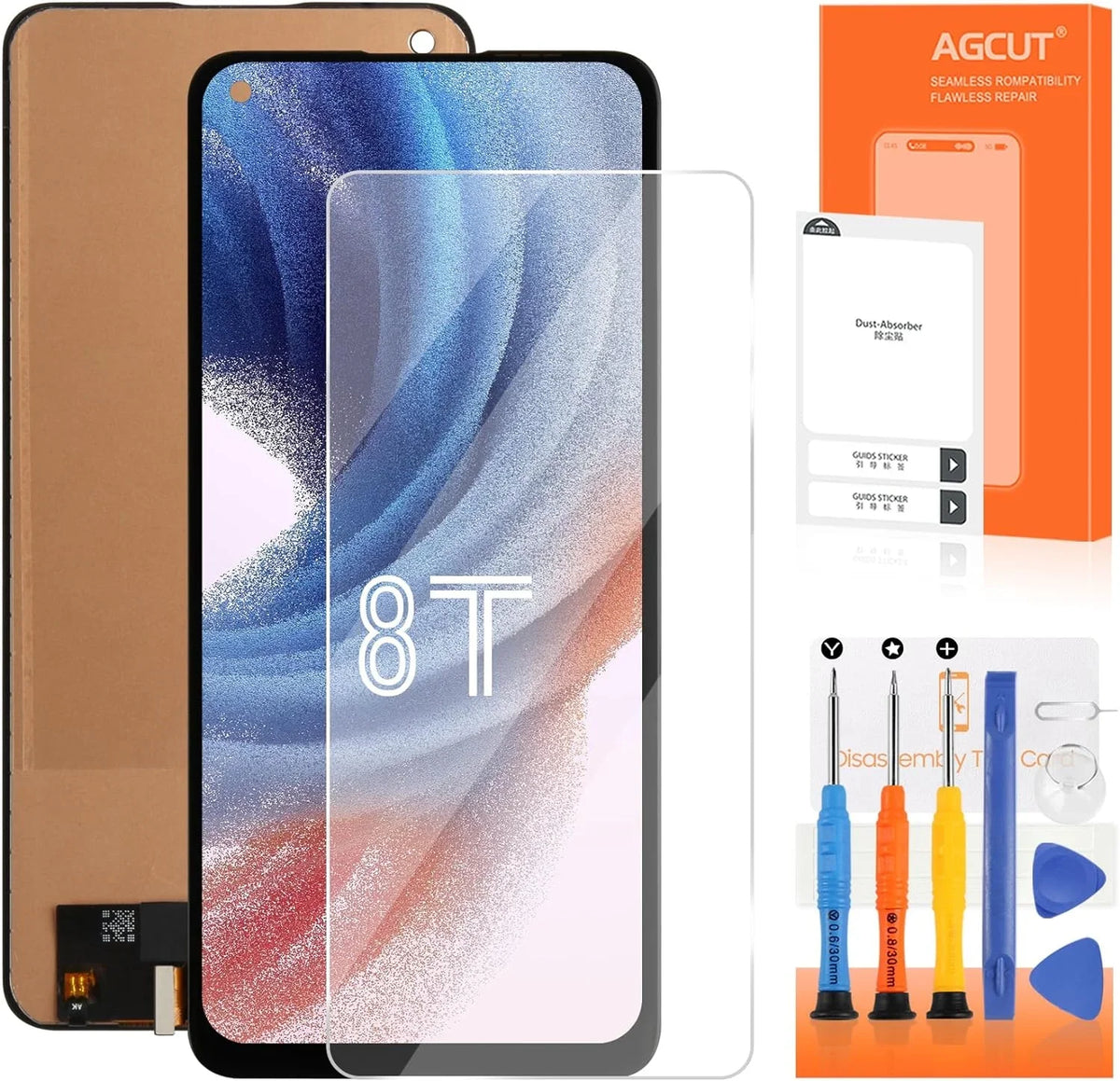 8T+ Oneplus for 8T Touch Repair KB2005 KB2003 Part Fingerprint) KB2000 Replacement Screen 5G Digitizer (Support KB2001 Display Assembly Screen