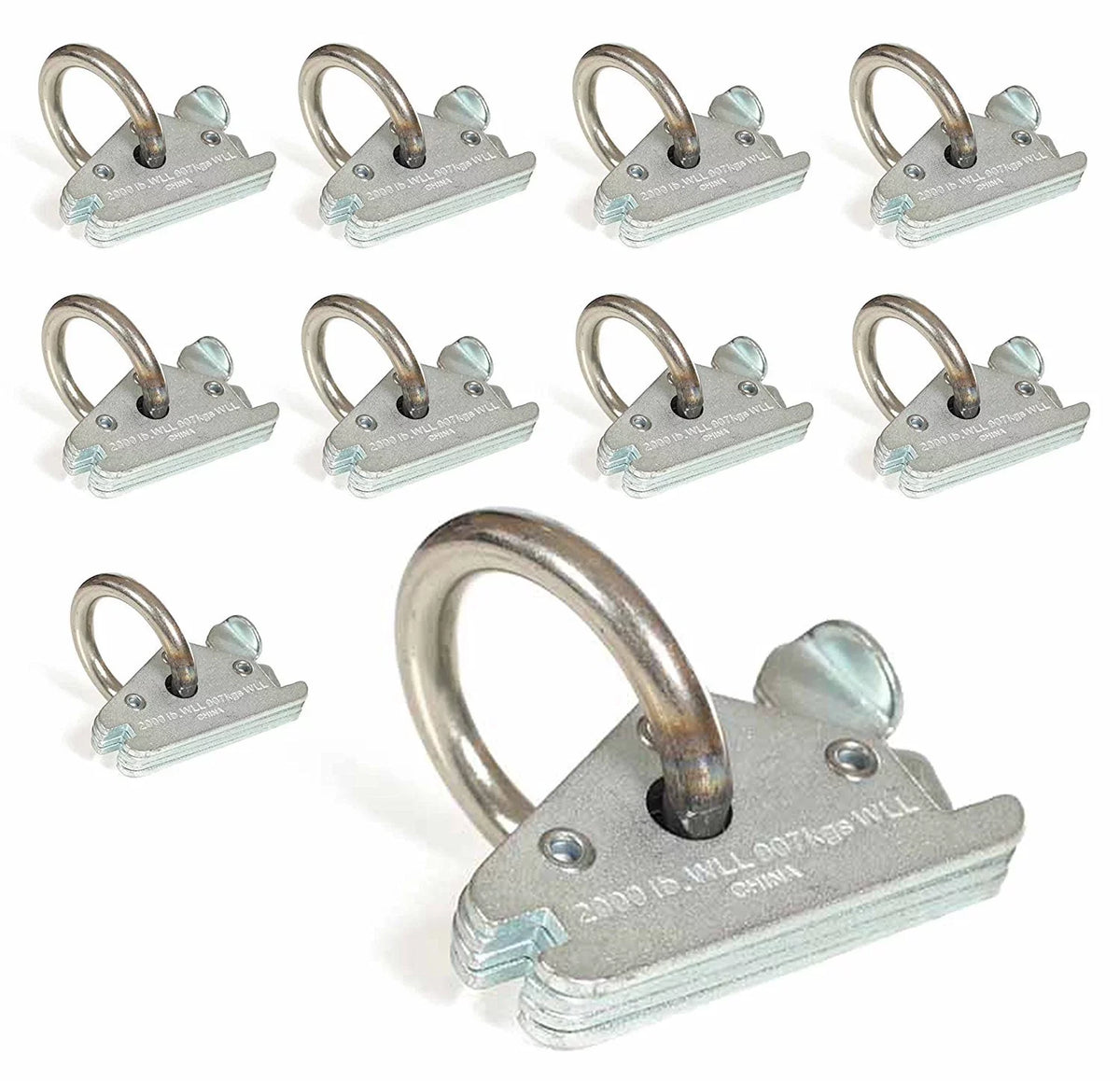 O Attachments, E Ring E-Track System Pickup ETrack Truck, Anchors in Fitting to Duty w/ 10-Pack Trailer, Heavy Cargo Tie-Down Cargo Track Mall TieDown Down Spring Tie O-Rings, Steel Loads Van,