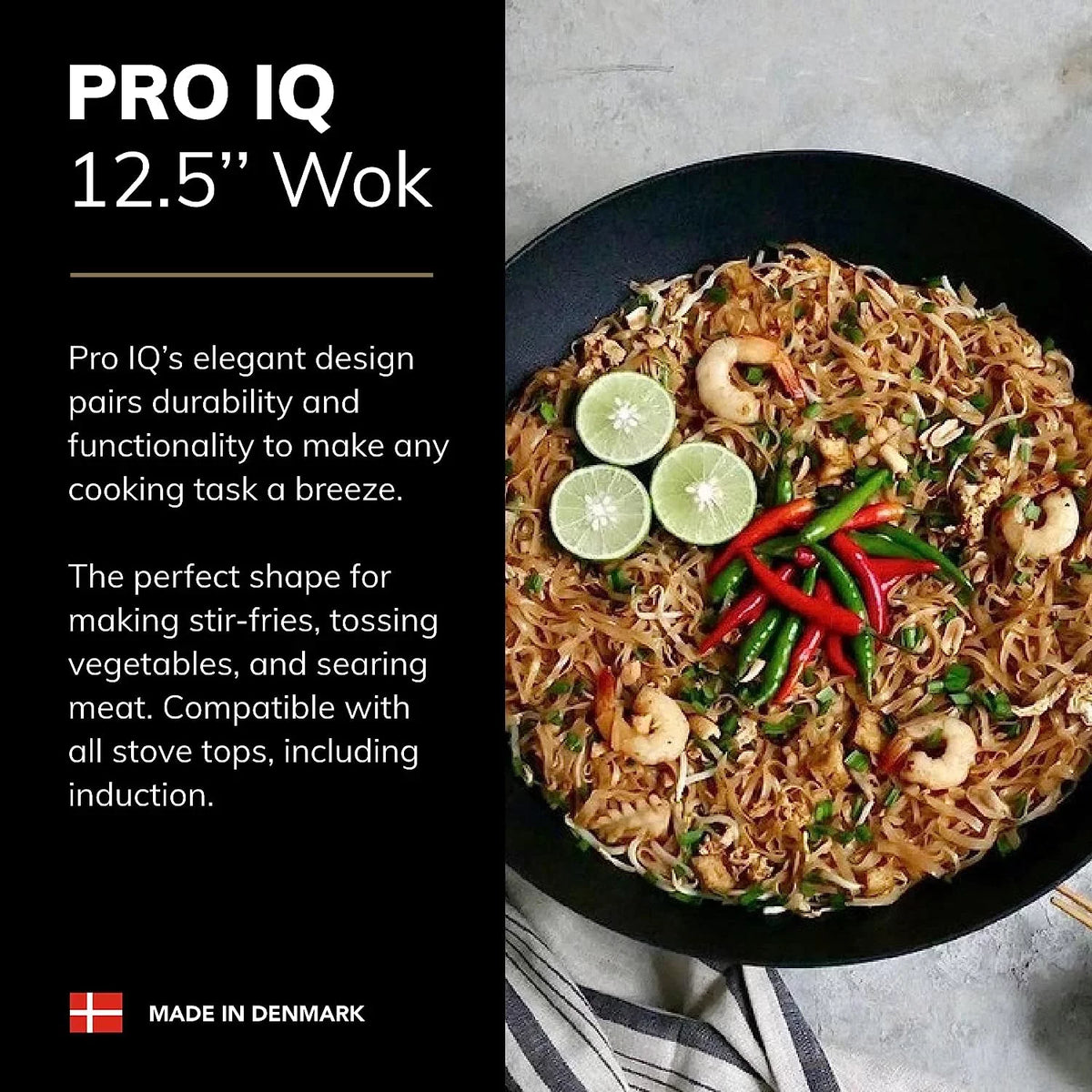 Wok Inch Cast Black ScanPan Aluminum 12.5