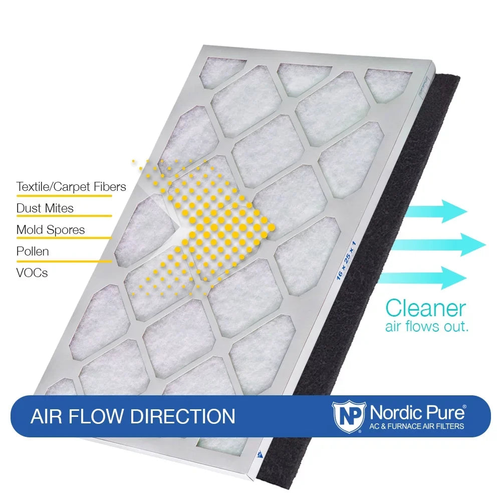 Carbon Air (11_1/2x23_1/2) 12x24x1 Pack Pure Green 12 Eco-Friendly Filters Plus