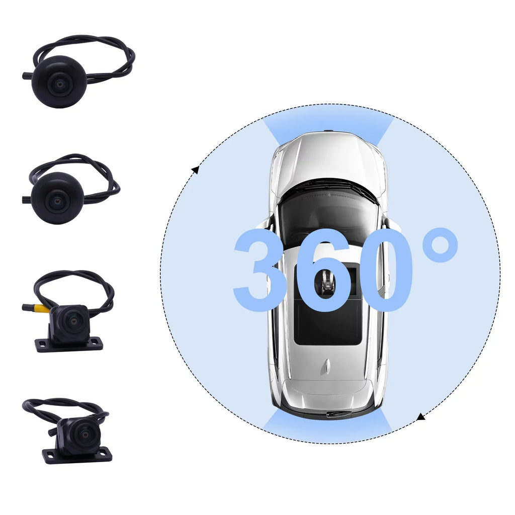 Recording Night System 4-Camera 1080P Bird Kit 360° Recorder View ZhdnBhnos Rear Panoramic View Vision Car