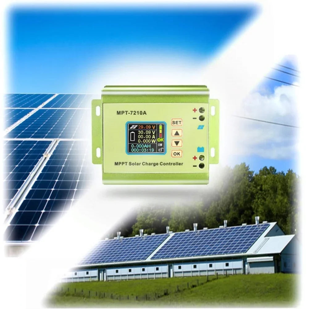 Control Controller, Boost Mppt V Solar Module to 24 Voltmeter Numerical Charger V 72 Battery Ammeter