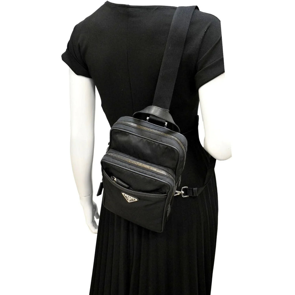 Backpack Nylon Bag 2vz026 Pre-owned Black
