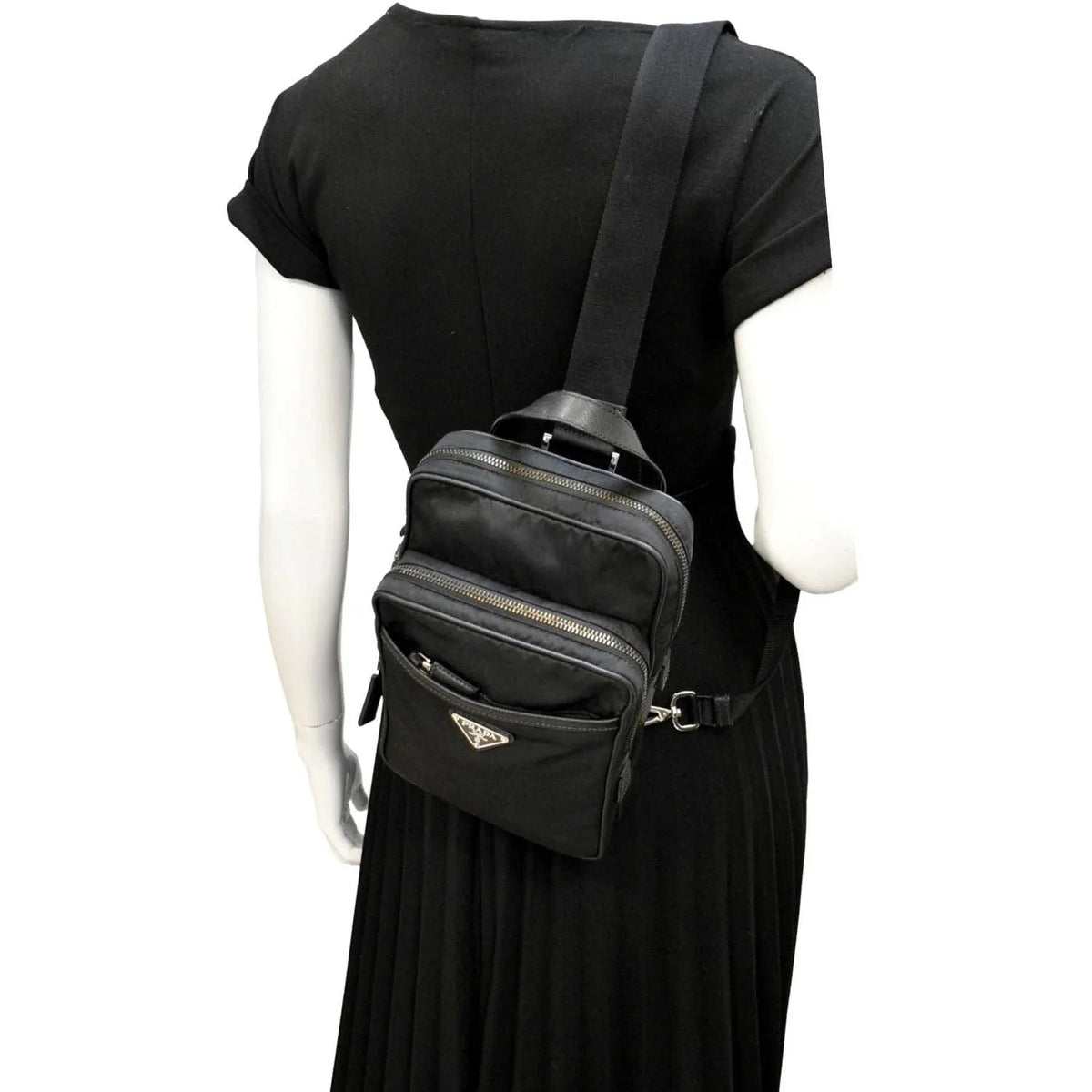Backpack Nylon Bag 2vz026 Pre-owned Black