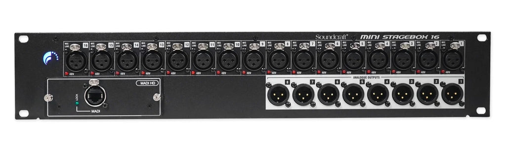 Wireless Headphones Soundcraft 16x8+(4) 16R Stagebox MSB16R Mini Mics+Samson