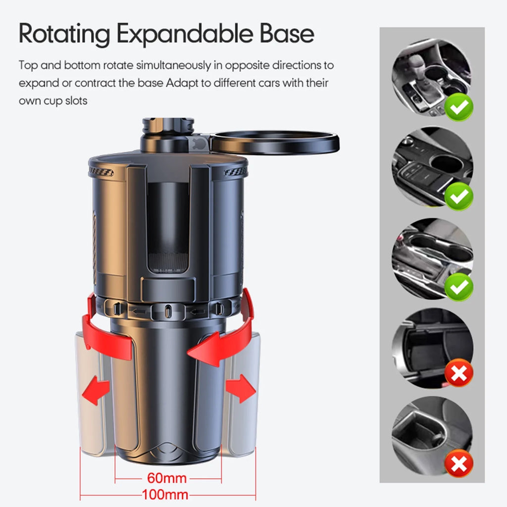 Multifunctional Storage Holder, Tray, Car Space the 4IN1 Expanding Conveniently Adjustable for moobody Design Dual Holder Car in Cup
