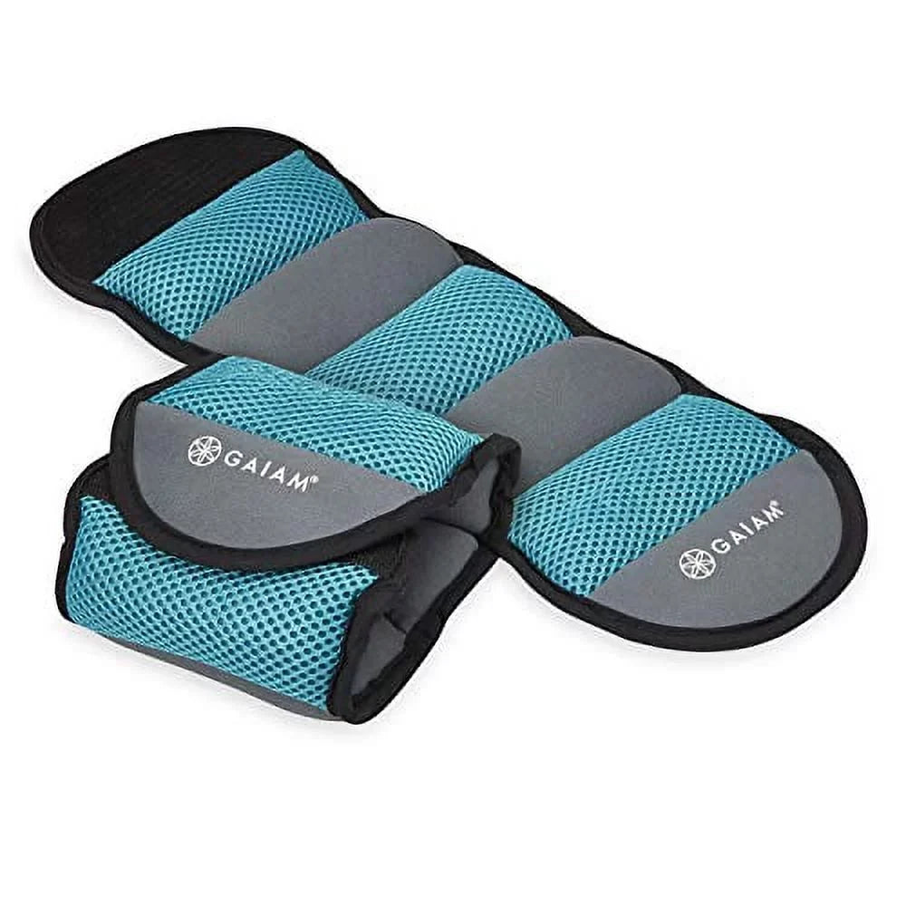 Aerobics, Weight - with Weights Walking, Strength for Pilates, Yoga, (2) - Dance, Ankle Women Two Adjustable 5lb Straps Training Running, Exercises Gaiam & Cardio (10-Pound Sets Set Weights) Men