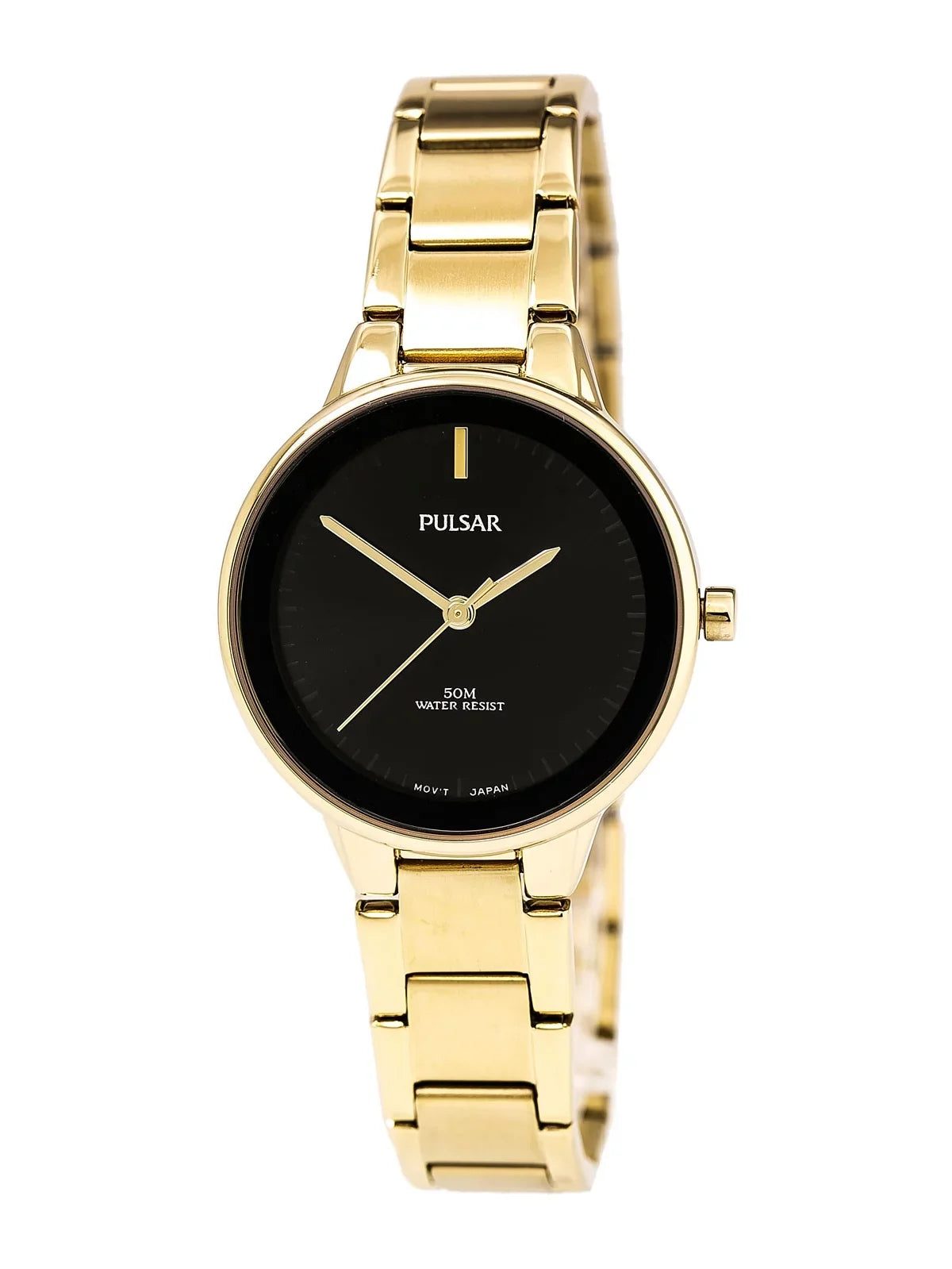 Steel Bracelet Black Yellow Style Gold Easy Watch Women's Dial PRS676