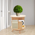 Bookshelf Bedside Standing Wooden Organizer Table Rack Stand Bookcase Floor Storage Rotating Night