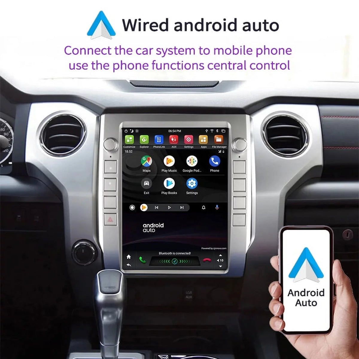 Multimedia Android Car Carplay Tundra Head Unit Auto 2014-2020 Radio , Player For 12.1 Stereo Car 4GB+64GB Toyota Inch , Built-in Android