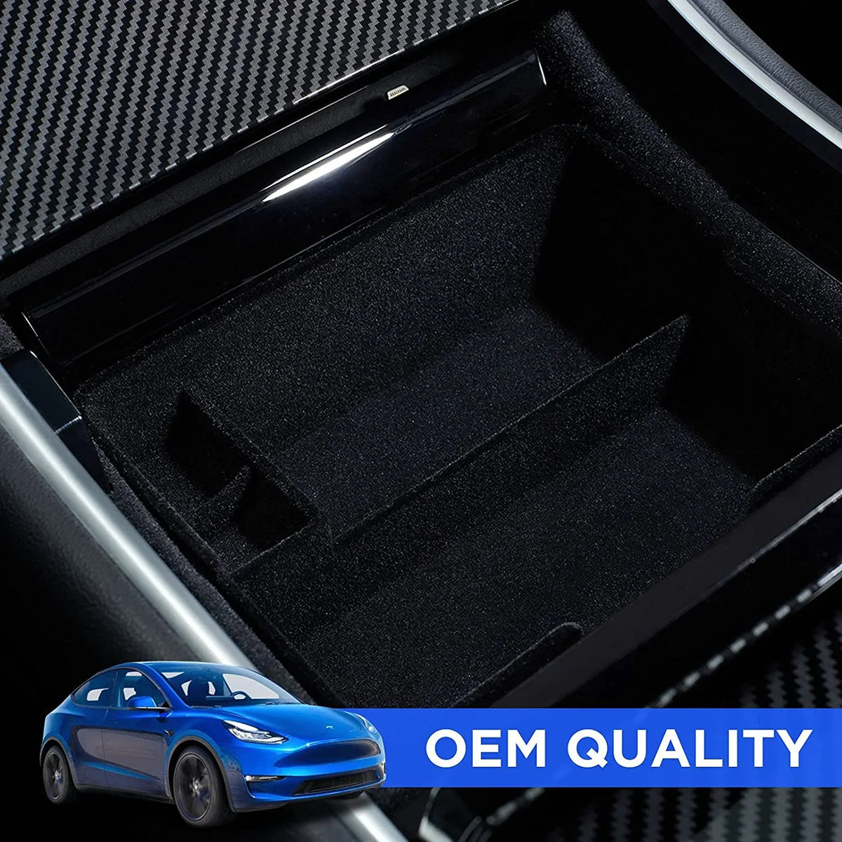 Tray Y Customized Console Accessories, Box, Premium Upgrade 3 Flocking Tesla Holder Coin Center and Material Nestour Sunglasses and Model with Organizer Storage Model 2016-2020