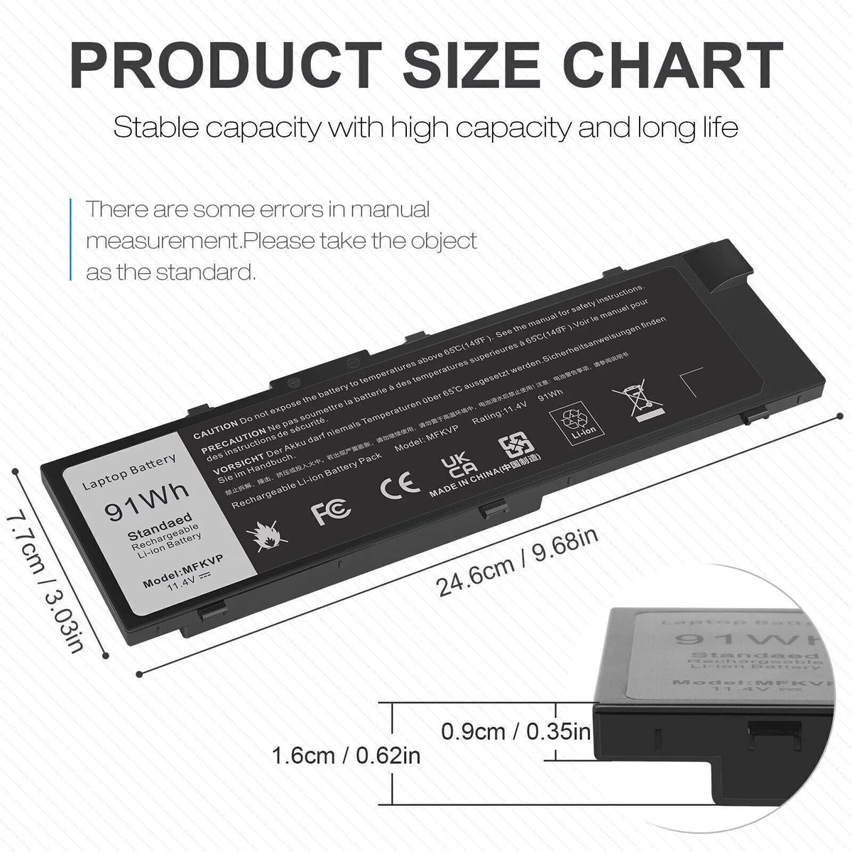 Precision Series For 7710,17 Battery 17 7720 Dell