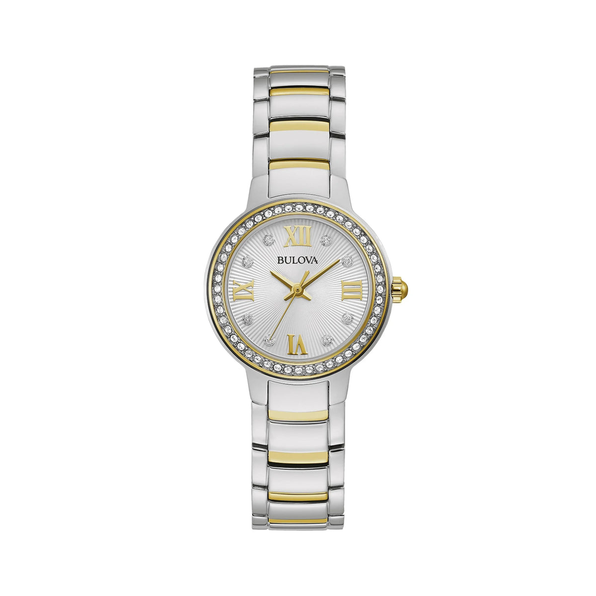 Watch Stainless - Bulova Crystal Women's Two-Tone Accent Steel 98L271