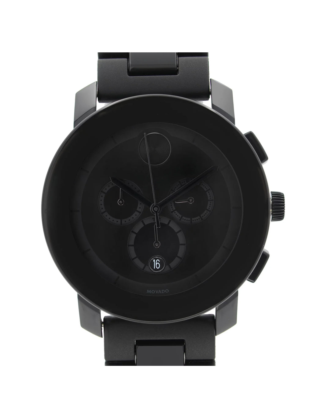 Bold 3600048 Black Watch Plastic Mens Quartz Steel Resin Movado Dial 43mm