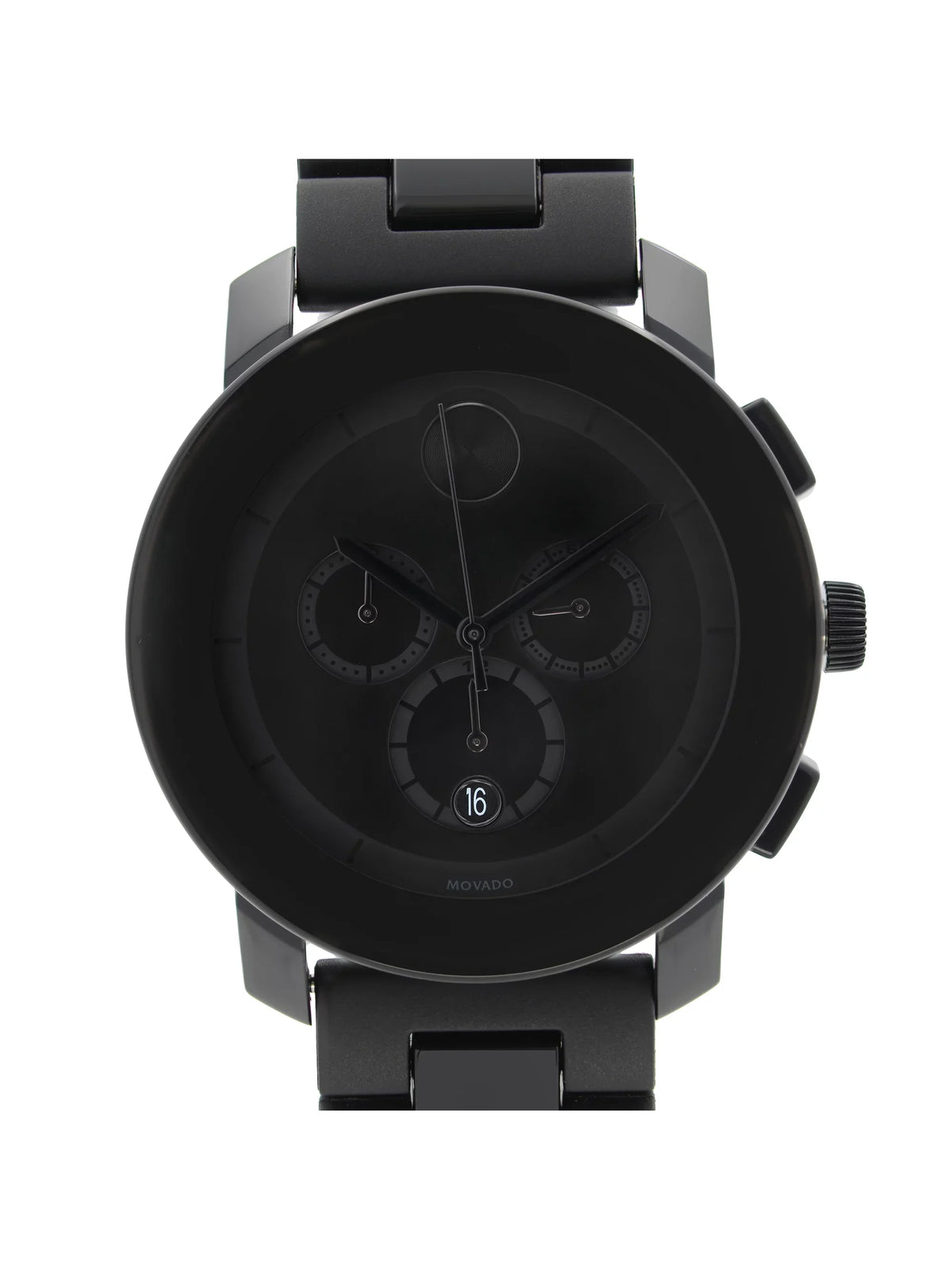 Bold 3600048 Black Watch Plastic Mens Quartz Steel Resin Movado Dial 43mm