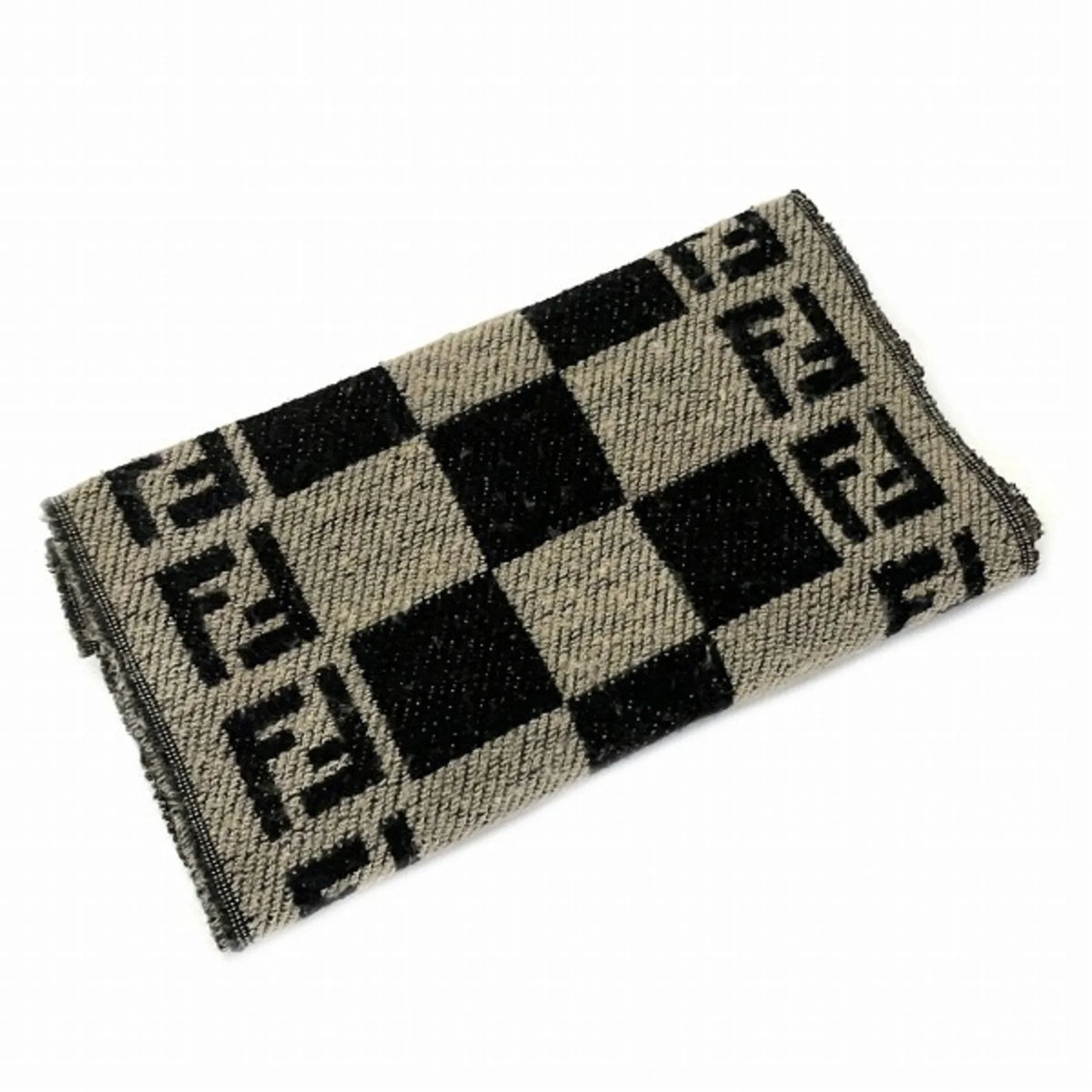 Zucca brand men's check accessory block scarf Pre-Owned (Good) pattern fringe