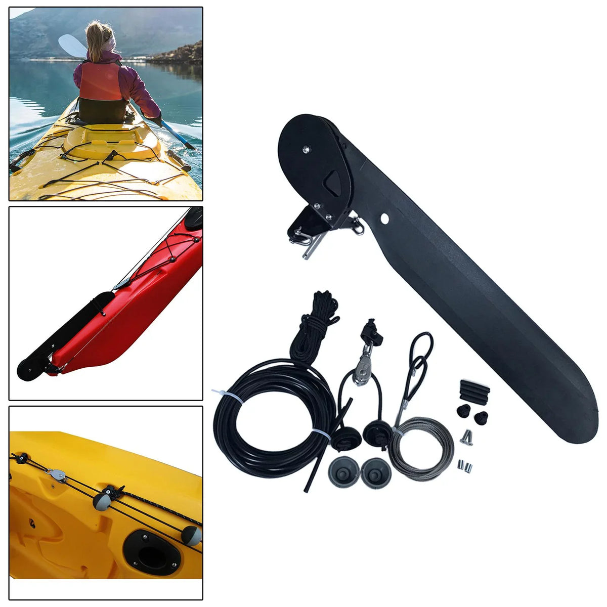 Nylon Rudder Kayak Parts Moisturecraft Control Accessories System Rudder, Vessel for Steering Kayak Canoe Foot Replacement Fishing