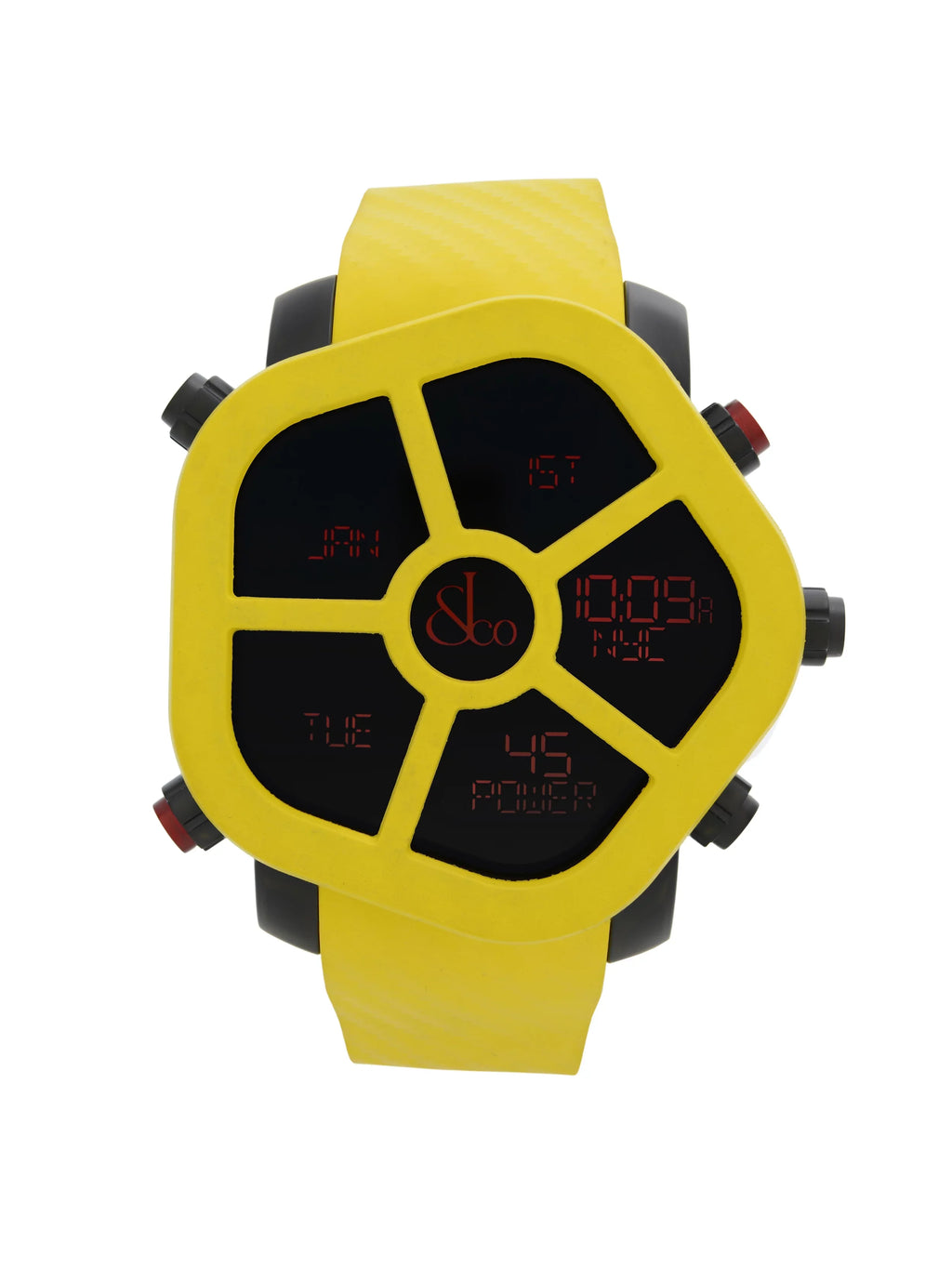 Bezel Co. Steel Quartz Carbon Watch GH100.11...ANH4D Ghost Yellow & Jacob