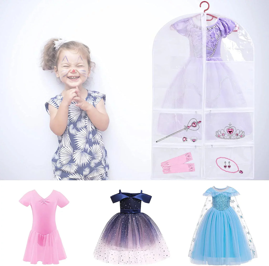 3 Ballet Garment Costumes, Competitions Bags Multiple Dress, Girls Pack Hanging Dance Dance Organize Kids Clear Garment for with Bags Recitals, Storage Dance Pockets, Costume Dance Bag
