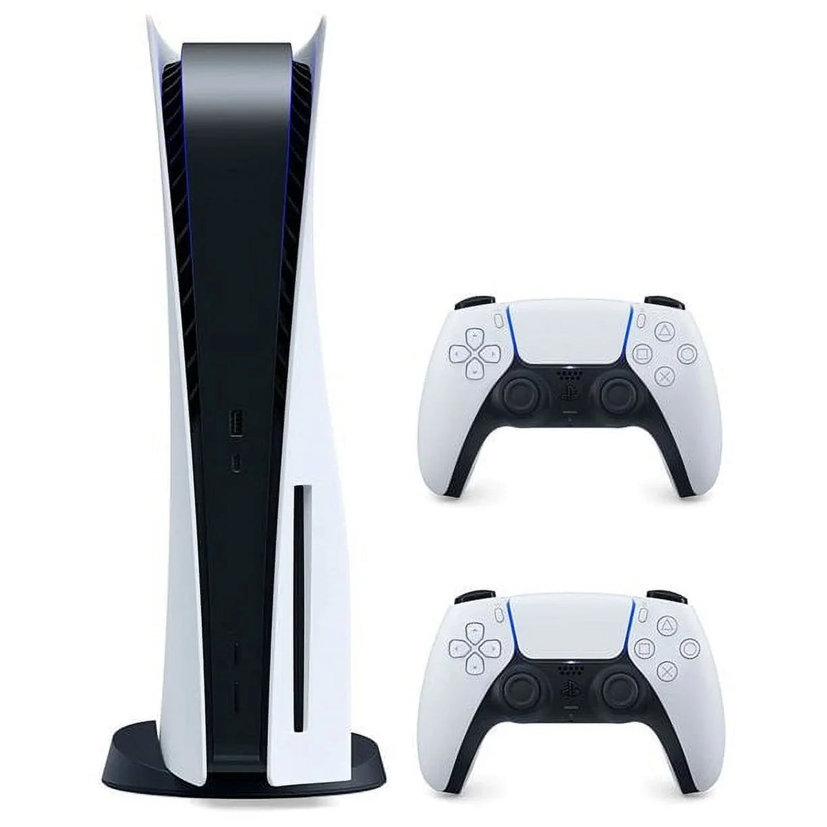 Sony and with Restored Black Version Playstation White CFI1015A Wireless Controller, 5 Disc Extra (Refurbished) DualSense